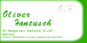 oliver hantusch business card